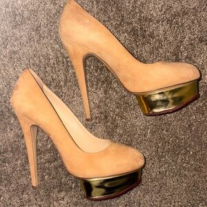 Charlotte Olympia Dolly suede pumps